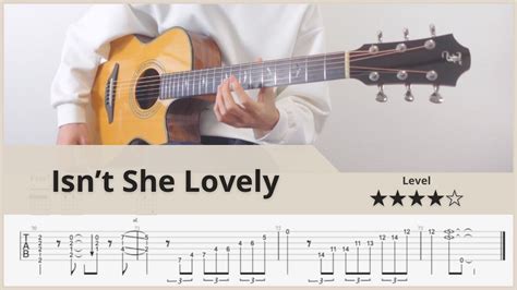 【tab】isnt She Lovely Stevie Wonder Fingerstyle Guitar ソロギター【タブ】 Youtube