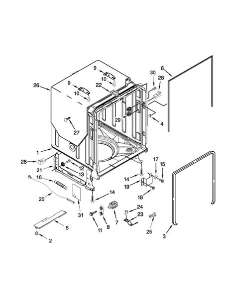 kenmore elite dishwasher parts schematic