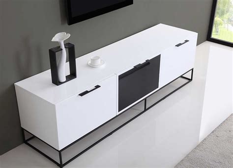 Shop modern living, dining, office, and bedroom furniture at west elm®. Modern White-Black TV-Stand BM35 | TV Stands