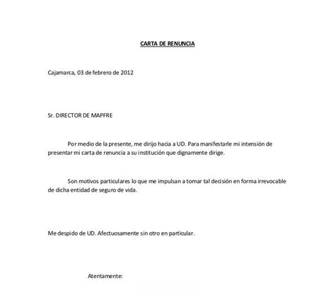 Carta De Renuncia Nicaragua Word Lock Down F