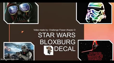 Star Wars Bloxburg Decal Roblox Youtube