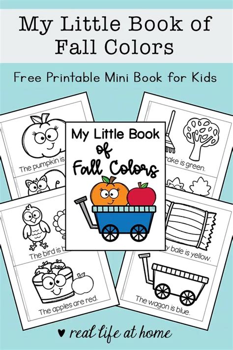 My Little Book Of Fall Colors Mini Book Free Printable For Kids Mini