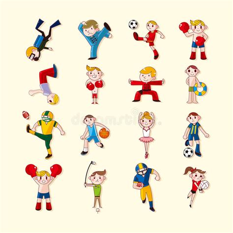 Kids Engaging In Different Sports Activities Stock Vector