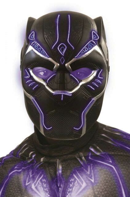 Rubies Black Panther Light Up Battle Costume Mask One Size For Sale