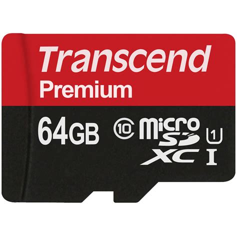 Shop for 64gb micro sd card at best buy. Transcend 64GB Premium microSDXC UHS-I Memory Card TS64GUSDU1