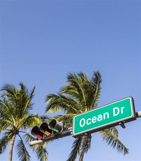 218 Street Sign Famous Street Ocean Drive Miami Stock Photos Free