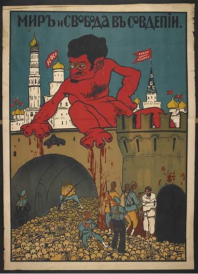 Propaganda Trotsky Revolution Lenin Russian Posters Cartoon
