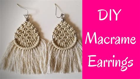 Diy Macrame Earrings Tutorial Do It Yourself