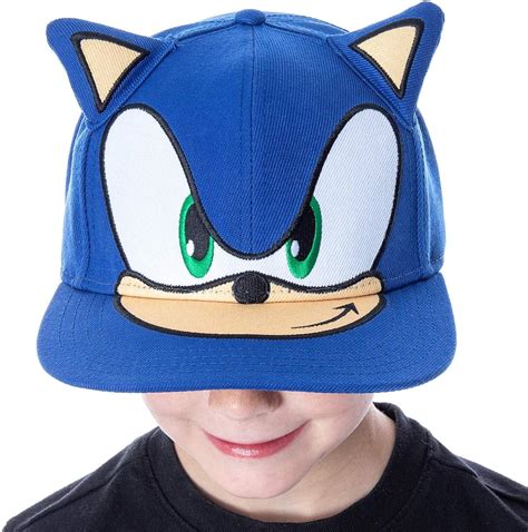 Bioworld Sonic The Hedgehog Hat Embroidered 3d Character Face And Ears