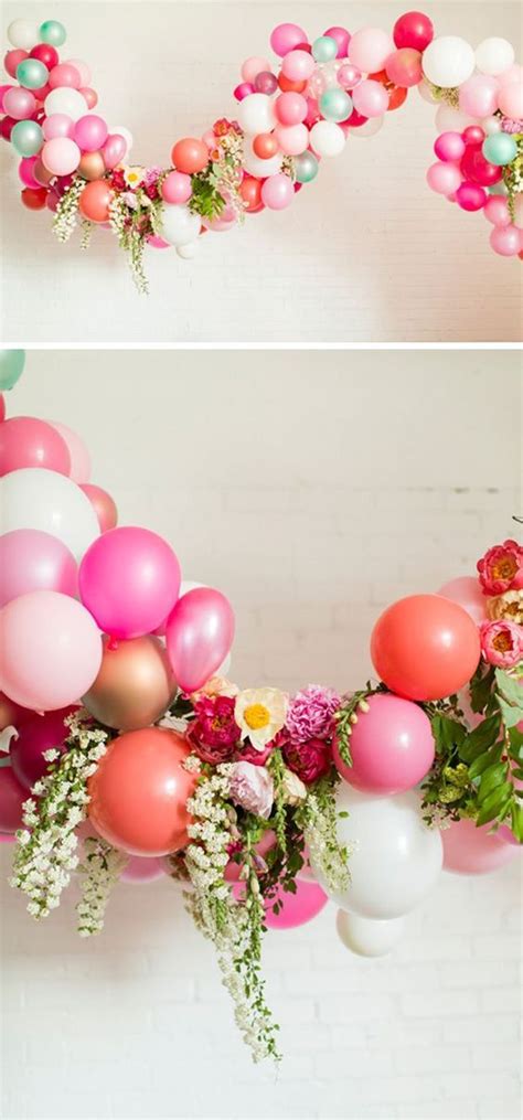 Balloon Arch With Flowers Boho Botanical Bridal Shower