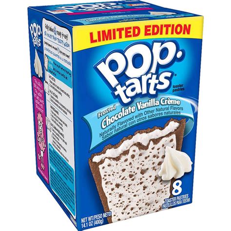 pop tarts toaster pastries breakfast toaster pastries frosted chocolate vanilla creme limited