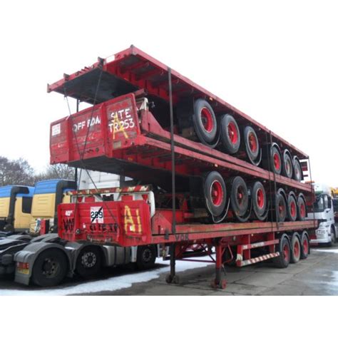 Stack Of 5 Flat Air Suspension Trailers Commercial Vehicles From Cj