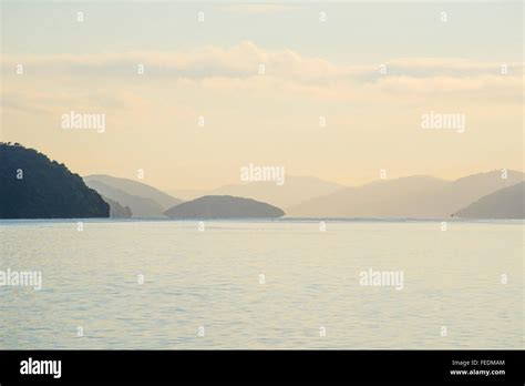 Early Morning On Queen Charlotte Sound Marlborough Sounds South Island
