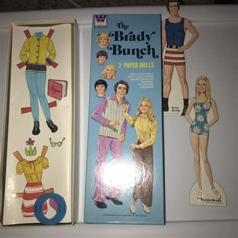 The Brady Bunch Greg And Marsha Paper Dolls Uncut Including 1973 Tv Guide