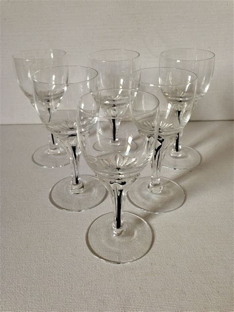 Crystal Glasses Belfor Bohemia Set Of 6 Etsy Vintage Stemware Dessert Wine Glasses Glass