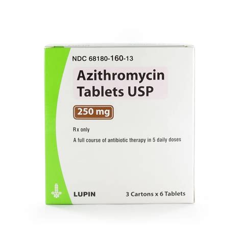 Azithromycin 250mg Unit Dose 18 Tabletsbox Packed As 3x6 Mcguff