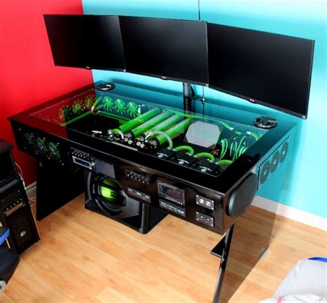 Water Cooled Pc Desk Mod With Built In Car Audio System System Builds