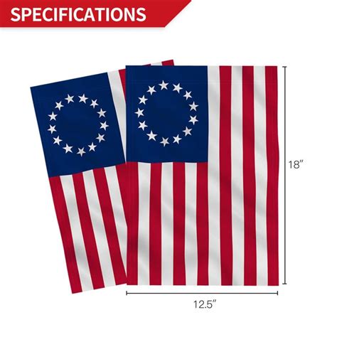 Usa Betsy Ross Garden Flag 18 X 125 Inch Anley Flags
