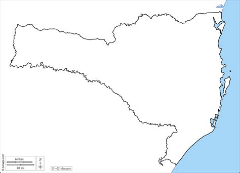 Santa Catarina Mapa Gratuito Mapa Mudo Gratuito Mapa En Blanco