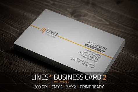 Simple and easy business card Lines Minimalist Business card 2 ~ Business Card Templates ...