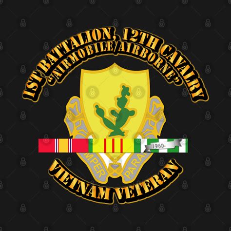 1st Battalion 12th Cavalry Regiment W Svc Ribbons 12th