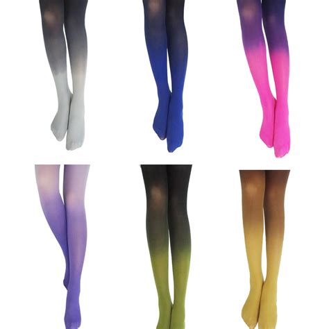 women s harajuku 120d velvet tights candy color gradient opaque seamless stockings tight