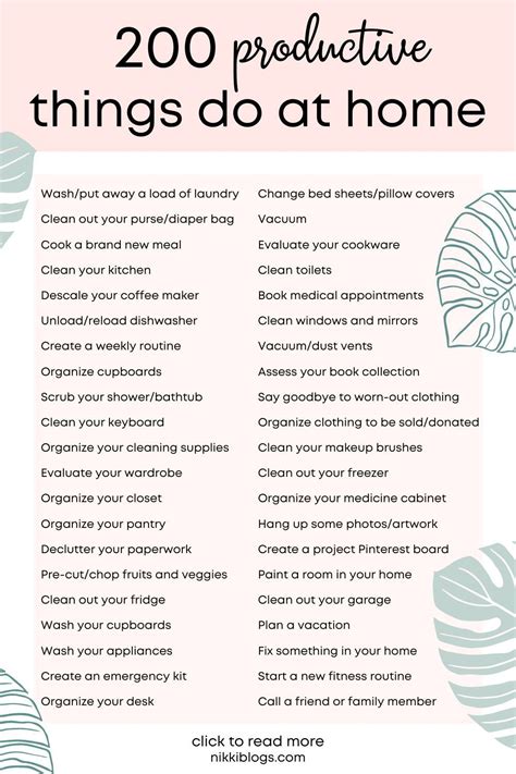 Discover 200 Productive Things To Do At Home When Youre Bored This
