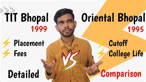 Tit Bhopal Vs Oriental Bhopal Comparison 2023 Fees Placement Cutoff Which One Is Better Tit V