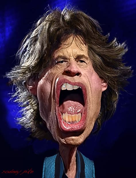 Mick jagger and melanie hamrick are still going strong!. Mick Jagger 600 x 789 - Rodney Pike Humorous Illustrator