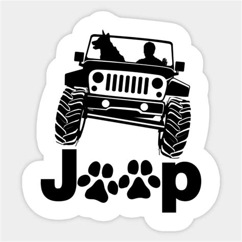 Jeep Dog Canine B K 9 Jeep Sticker Teepublic
