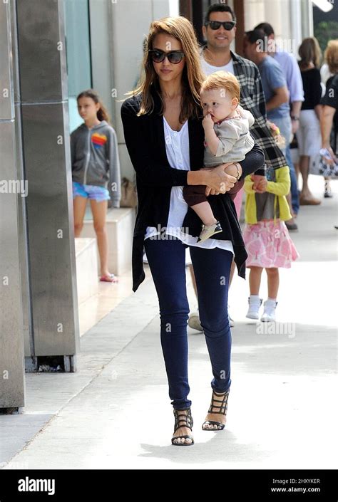 Jessica Alba Her Husband Cash Warren And Her Daughters Honor And Haven Seen Out In