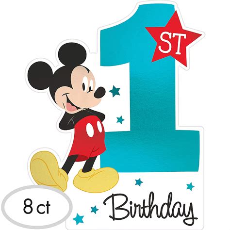 Mickey Mouse 1st Birthday Birthday Cards