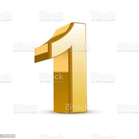 3d Shiny Golden Number 1 Stock Illustration Download Image Now