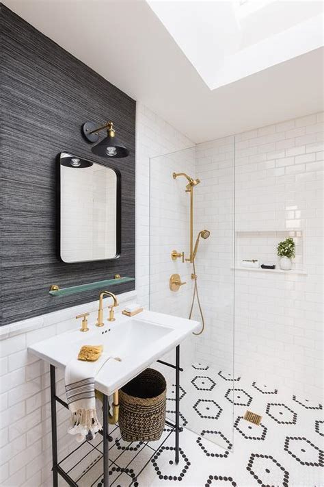 If you peak at the photo above, you'll see which chair rail design that was picked … and the surprise was the smaller tiles used above the chair rail in a lighter color. Bathroom Chair Rail Design Ideas