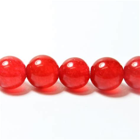 Red Jade Semi Precious Beads 8mm Riverside Beads