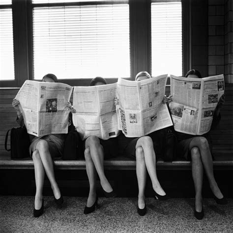 Vintage Photographs Of People Reading Newspapers Before The Invention