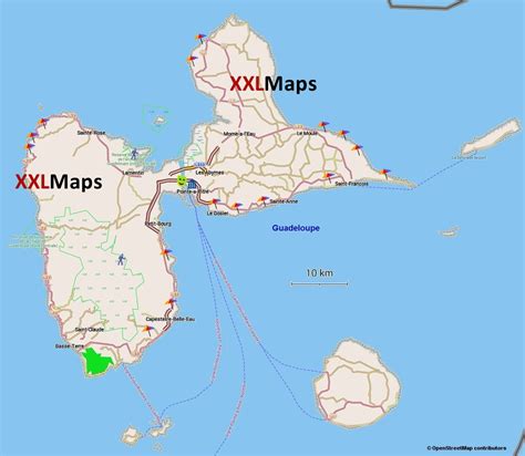 Alle karten und fotos sind urheberrechtlich geschützt und dürfen nur mit schriftlicher genehmigung kopiert werden. Guadeloupe Karte