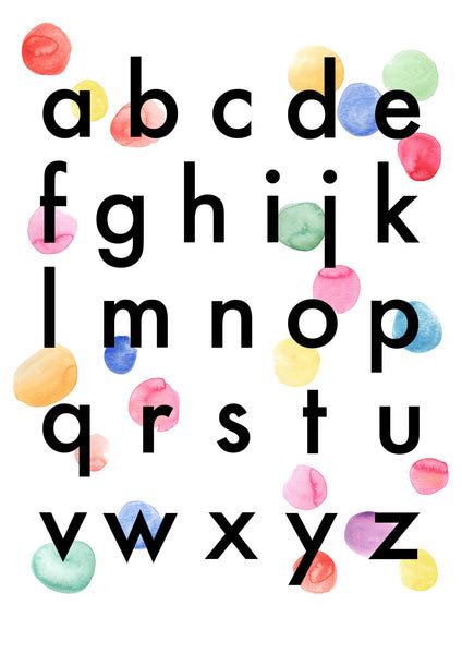 Confetti Alphabet Chart Childrens Print Wonder And Rah