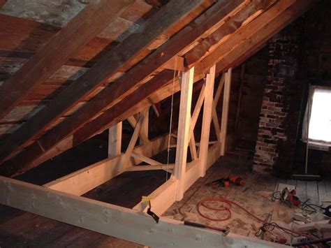 Ceiling joists are very similar to floor joists and are only primarily distinguished from floor joists when there is no floor above the joists (with the exception of the attic). added trusses to reinforce the roof | DIY Home | Pinterest ...