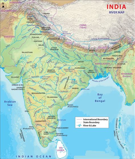 River Map Of India Major Indian Rivers Map Whatsanswer