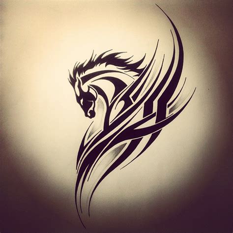 Pin By Gustavo Yepez On 8 Tribal Animal Tattoos Tribal Horse Tattoo
