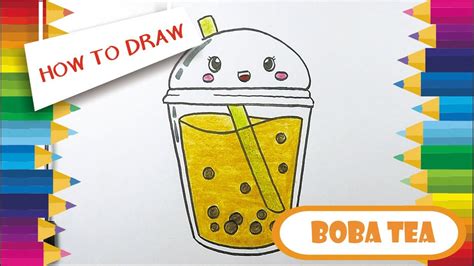 First post :b hope you like it! How to Draw Boba Tea || drawing easy boba tea step by step - YouTube