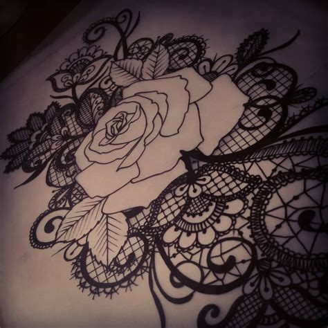 Lacey Things For Tomorrow Tattoo Design Lace Lacetattoo Drawing