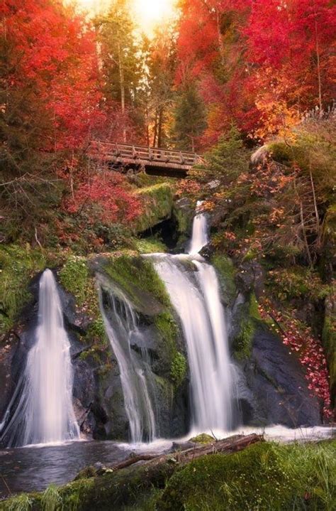 Black Forest Waterfall Triberg Germany Beautiful Waterfalls