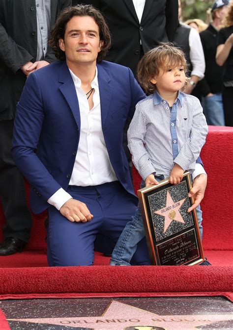 Orlando Bloom And Flynn At The Hollywood Walk Of Fame