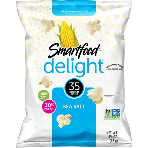 Smartfood Delight Popcorn Air Popped Sea Salt Snacks Chips And Dips
