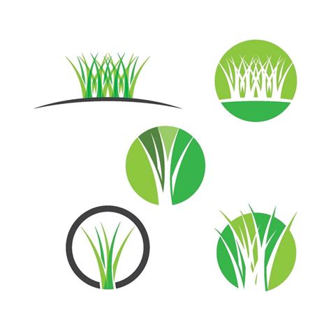 Grass Logo Images Illustration Set 2192442 Vector Art At Vecteezy