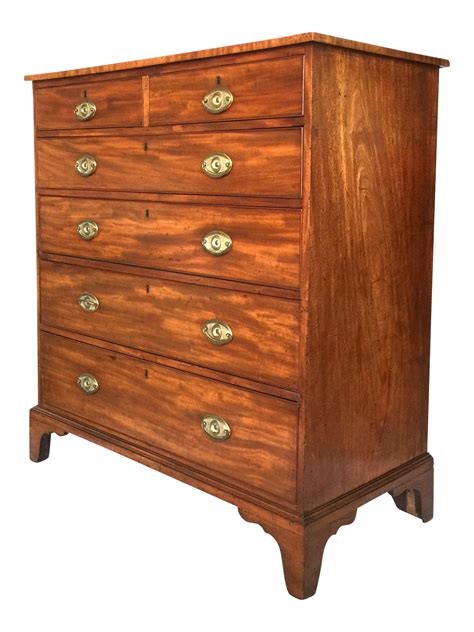 A period early to mid 1700 George II mahogany or perhaps walnut chest png image