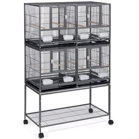 Buy Yaheetech Double Stackable Wide Bird Cage With Rolling Stand
