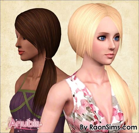 Anubis Sims Stuff Raon Female Hair 80 Fixed And Pookletd Womens